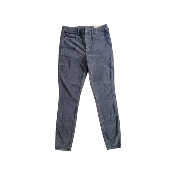 🌻 NWT American Eagle Hi-Rise Courderoy Jegging in Blue/Gray Size 8 Regular - Picture 1 of 4